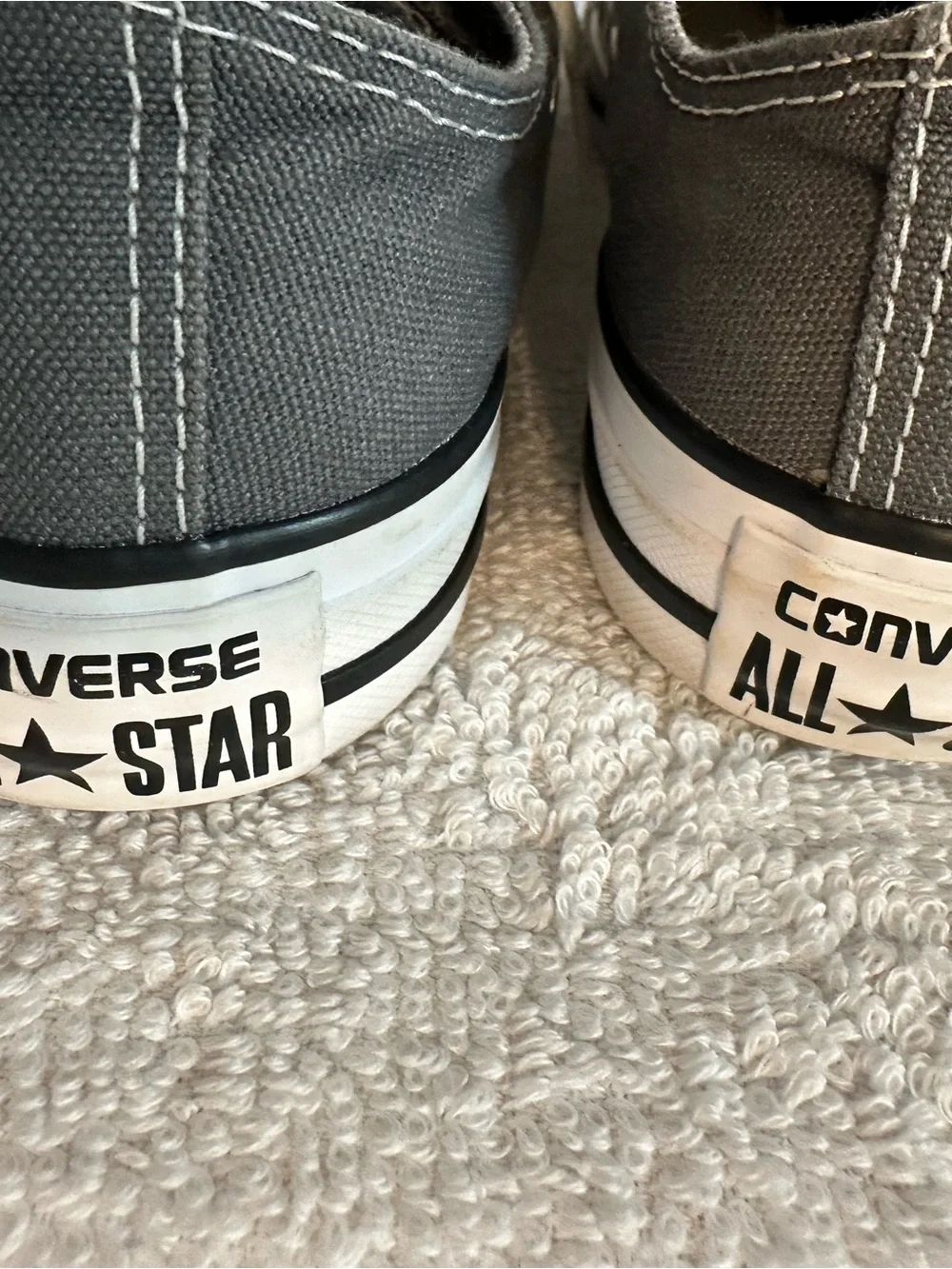 Women’s Converse Double Tongue LowTop Sneakers in Gray and White